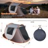 3-4 Person Pop Up Tent Automatic Setup Camping Tent Waterproof Instant Setup Tent with 4 Tent Poles 2 Mosquito Net Windows Carrying Bag for Hiking Cli