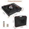 3300W Portable Camping Stove Butane Canister Dual Fuel Burner Piezo Electric Ignition Single Burner with Automatic Tank Ejection Overpressure Cut Off