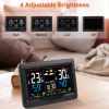 Electric Weather Station Snooze Alarm Clock Wireless Sensor Indoor Outdoor Thermometer Humidity Weather Forecast Temperature Frost Alert with Backligh