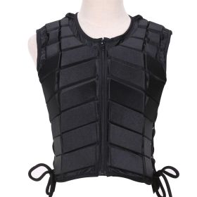 Horse Racing, Adult And Child Vests, Riding Protective Clothing, Vests, Seat Belts And Equipment (Option: Adult black-S)