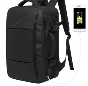 BANGE Male College Student Computer Backpack (Option: Black-16 Inch)