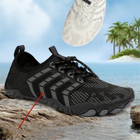 Men's And Women's Non-slip Five-finger Mountaineering Fitness Shoes (Option: D025 Black-36)