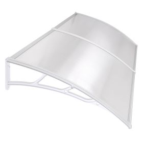 200x100 5mm PC Hollow Sheet Awning (Color: White)