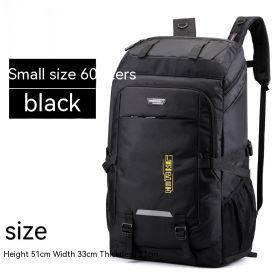 Outdoor Sports School Bag Travel Backpack (Option: Black Small 60L)