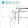 Outdoor Travel Adjustable Height Folding Camping Table