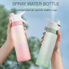 Outdoor Sports Fitness Travel Water Bottle Straight Drink Spray Water Bottle